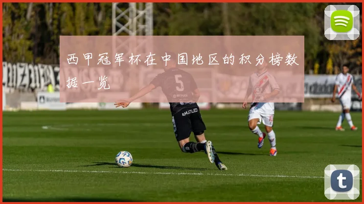西甲冠军杯在中国地区的积分榜数据一览